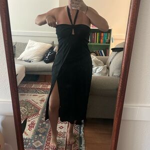 Abercrombie black halter dress